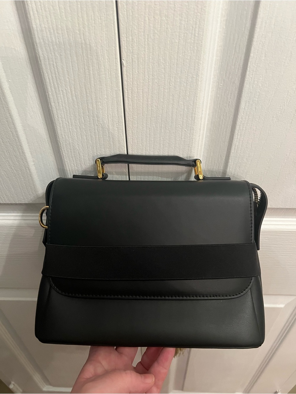 WANT Les Essentiels Black Leather Top-Handle Crossbody - Picture 2 of 6